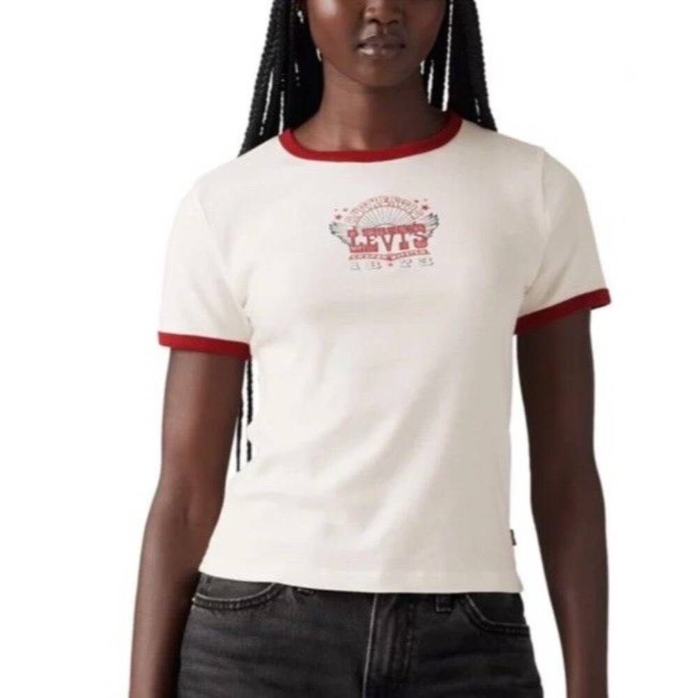 NWT Levi’s Women Graphic Ringer T-shirt Size S
